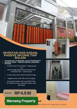 Kost-Kostan Mewah Exclusive Strategis Full Terisi Di Cempaka Putih Jakarta Pusat