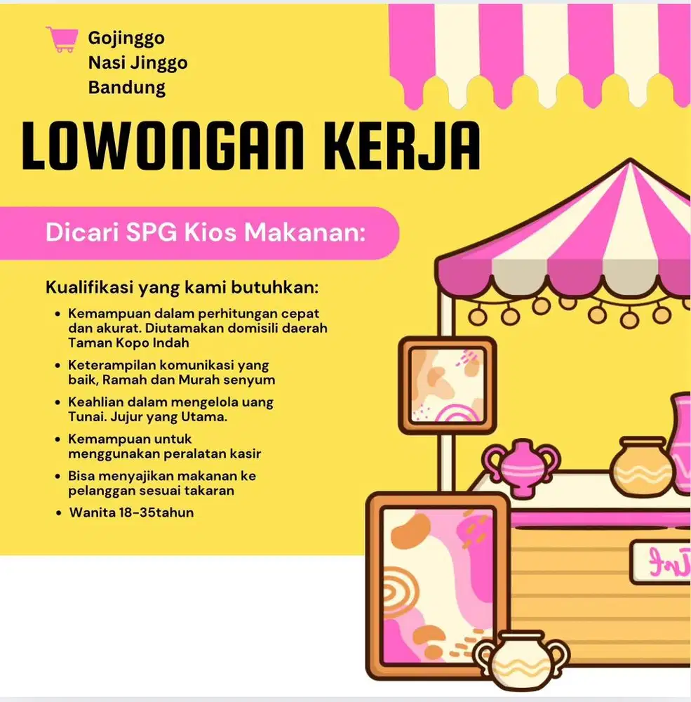 Dibutuhkan SPG / SPB wilayah TKI untuk jaga KIOS