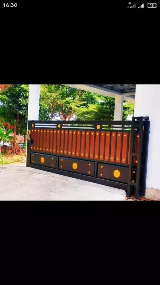 Pagar grc plat besi full