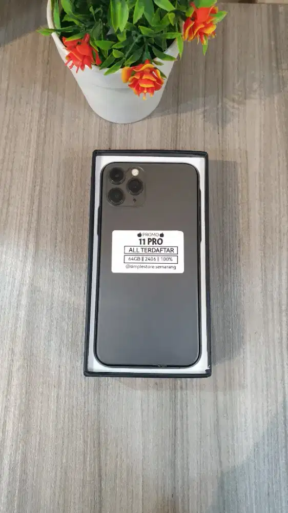 iPhone 11 PRO 64GB terdaftar fullset normal no minus jual beli TT