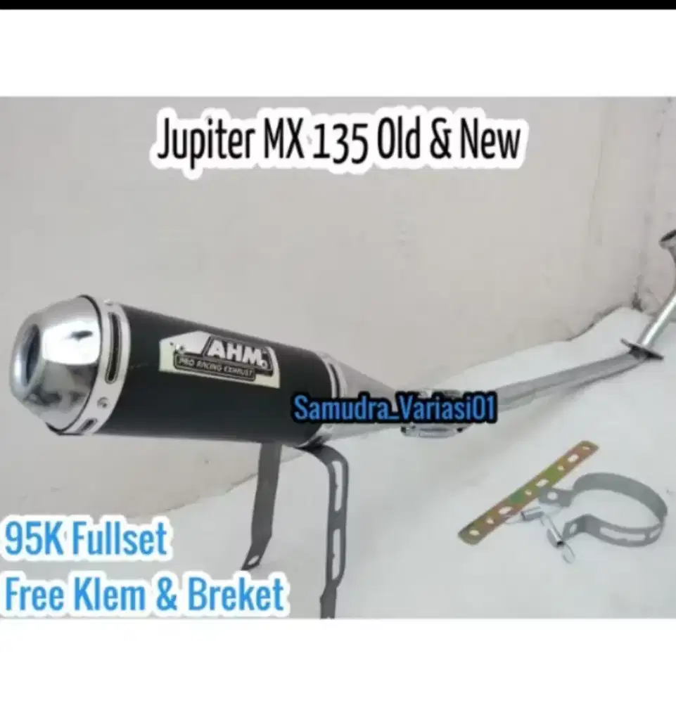 KNALPOT RACING AHM BLACK COATING UNTUK MOTOR YAMAHA JUPITER OLD 135