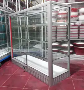 Etalase Panjang 1,2Mx1M Kondisi Baru