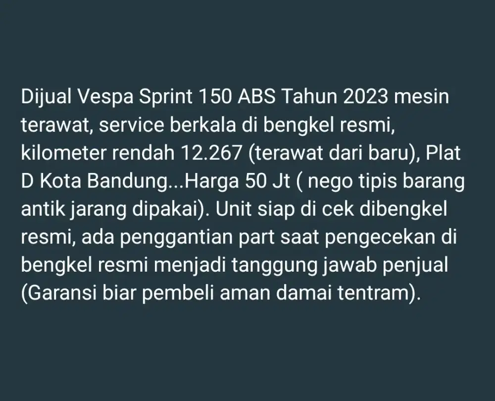 Vespa Sprint Iget 150 ABS Tahun 2023