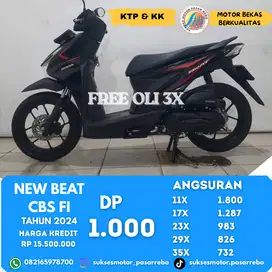HONDA NEW BEAT CBS FI TAHUN 2024 BISA CASH KREDIT ATAU TUKAR TAMBAH