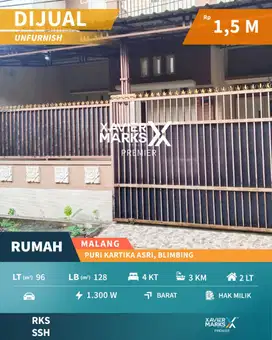 Rumah Siap Huni di Perumahan Puri Kartika Asri Blimbing Malang
