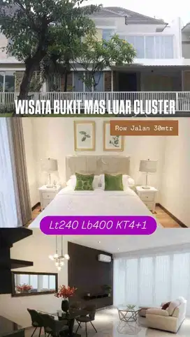 Dijual Rumah Wisata Bukit Mas Grand Palais Siap Huni Row 30 meter luar Cluster dekat Club House minimalis modern hadap Selatan