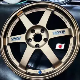 Original Volk Rays Te37 R18 Pcd 5x114.3 Lebar 8.5 / 9.5 et 40
