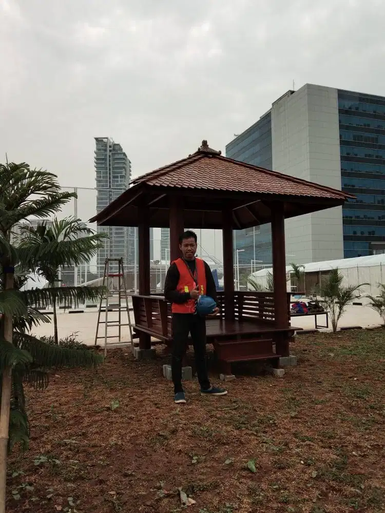 2026K GAZEBO TAMAN KAYU KELAPA KARAWANG