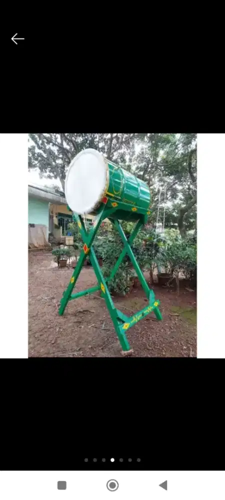 Menjual bedug drum motif kulit kambing dan sapi motif