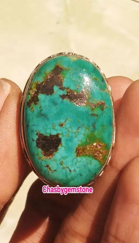 Batu Pirus Persia jumbo hijau segar-Pirus Persia jumbo hijau lawasan