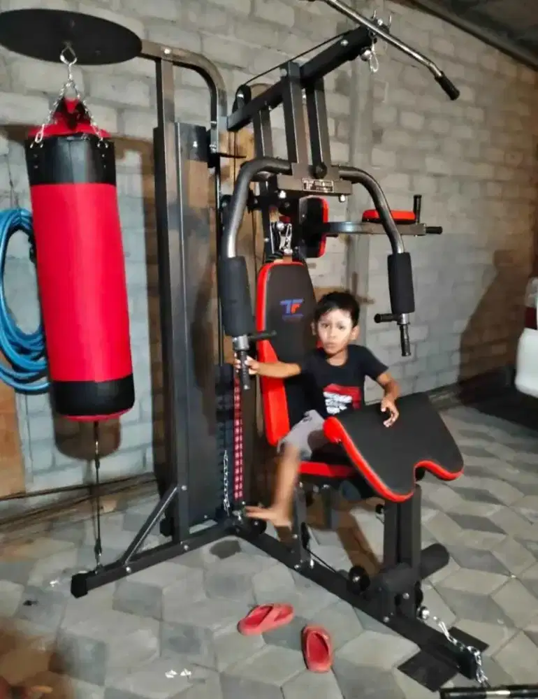 ALAT FITNESS HOME GYM 3 SISI SAMSAK BARU, FREE SARUNG TINJU