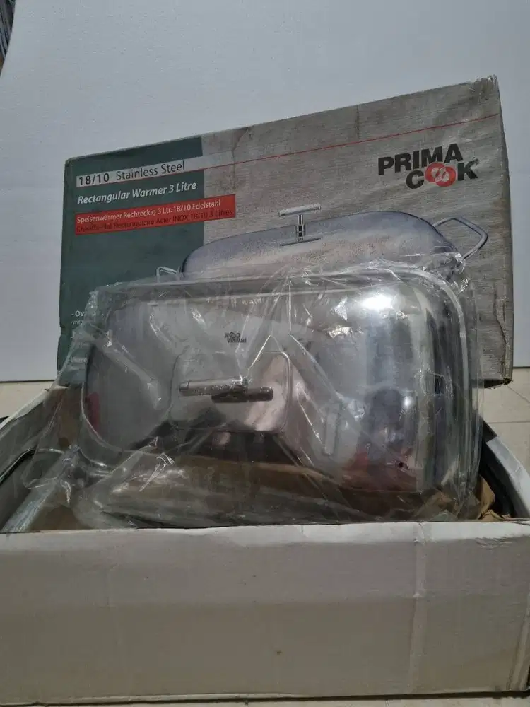 Rectangular Warmer 3L merek Prima Cook (2pcs) - Belum pernah dipakai