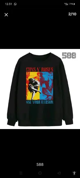 Sweater crewneck Guns N' Roses size XL