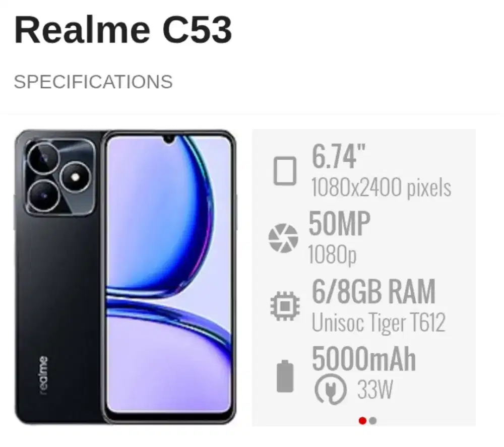 Realme C53 NFC 6+12/128 Minusan Nett 900rb Passs. Lok.Kalimalang