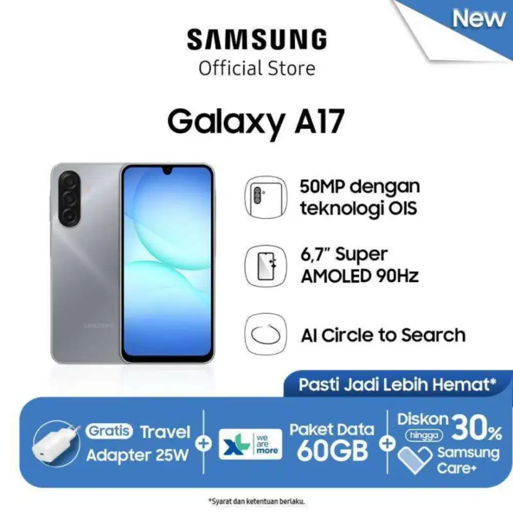 SAMSUNG GALAXY A17 LTE 8/256GB FREE TRAVEL ADAPTOR 25WATT