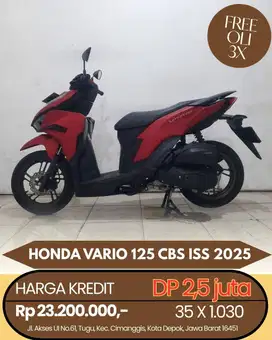 HONDA NEW VARIO 125 CBS ISS 2025 CASH/KREDIT SYARAT MUDAH KTP/KK
