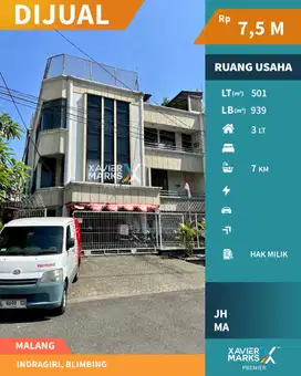 Ruang Usaha Tengah Kota Bangunan Bagus di Indragiri Blimbing Malang