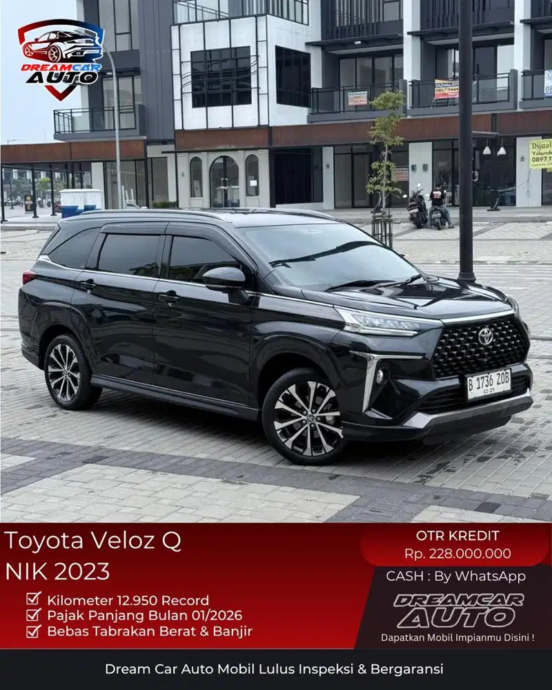 [ KM12RB ][ LOWKM ] Toyota Veloz Q Hitam 2023