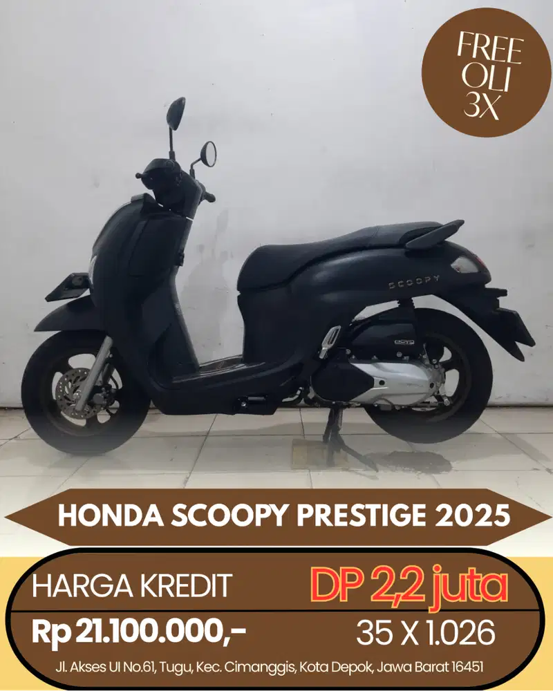 HONDA NEW SCOOPY PRESTIGE 2025 CASH/KREDIT PROSES CEPAT SYARAT MUDAH