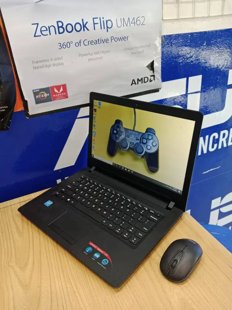 LAPTOP SLIM LENOVO IDEAPAD 110 RAM 4GB HDD 1000GB SIAP PAKAI
