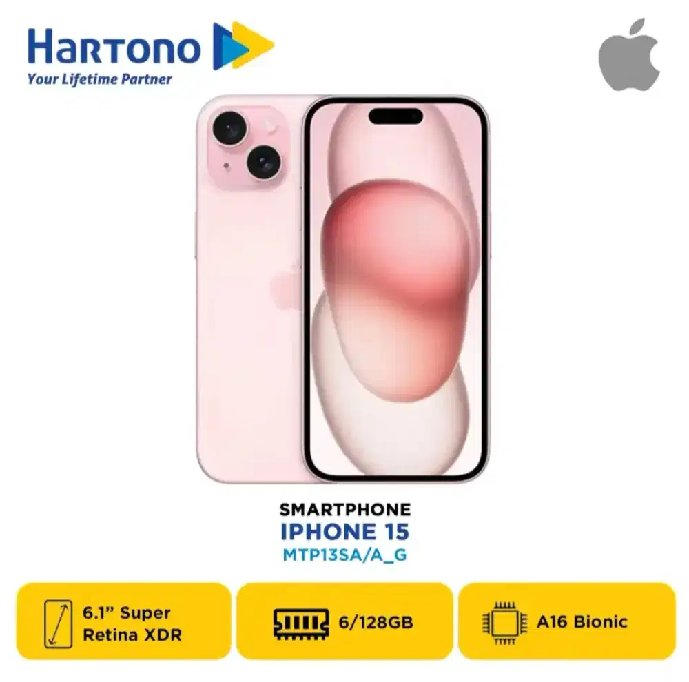 IPHONE 15 128GB PINK PROMO CICILAN BUNGA 0 SAMPAI 12 BULAN