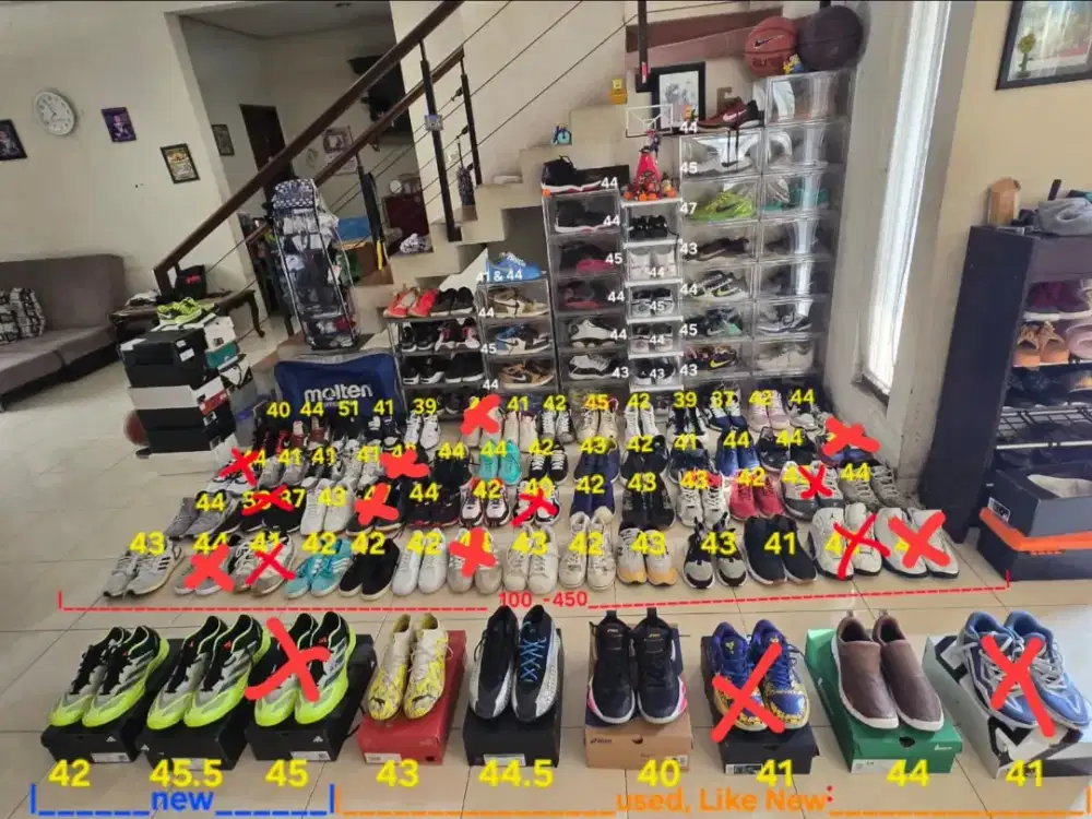 Jual Koleksi Pribadi, sepatu Basket, Running, Sneakers, Futsal, Soccer