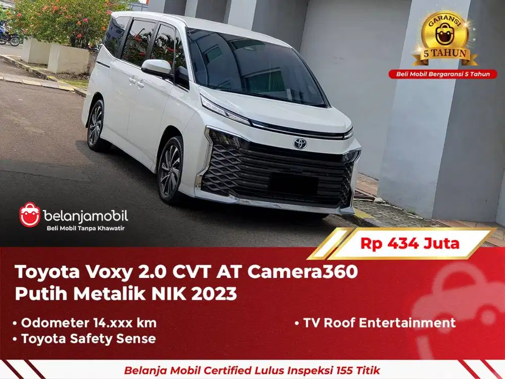 [ GARANSI 5TH ] Toyota Voxy 2.0 CVT AT Putih Metalik 2023/2024