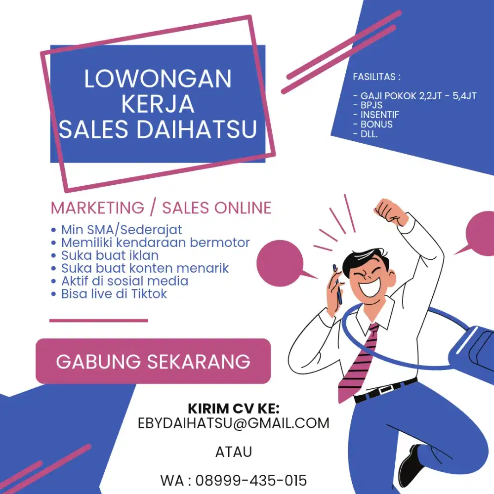 Lowongan Sales Digital Daihatsu