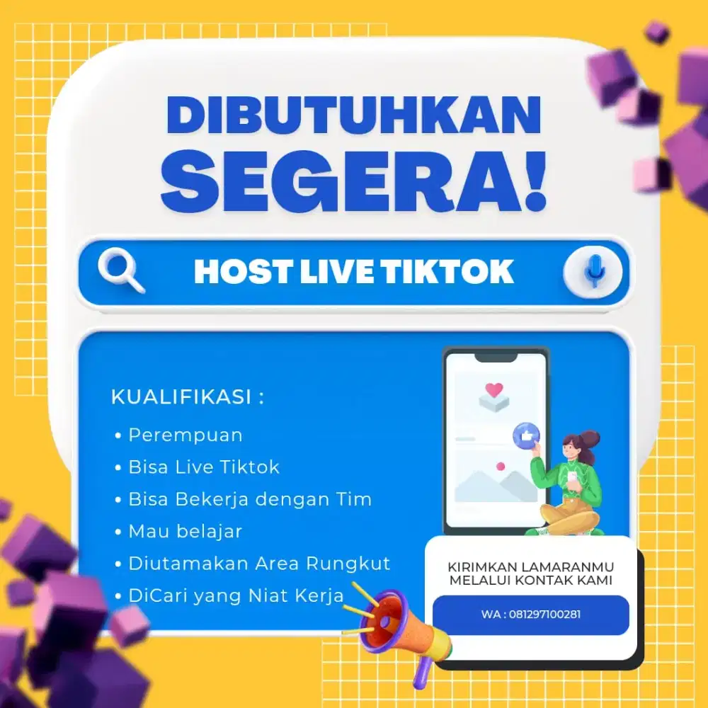 LOWONGAN HOST LIVE