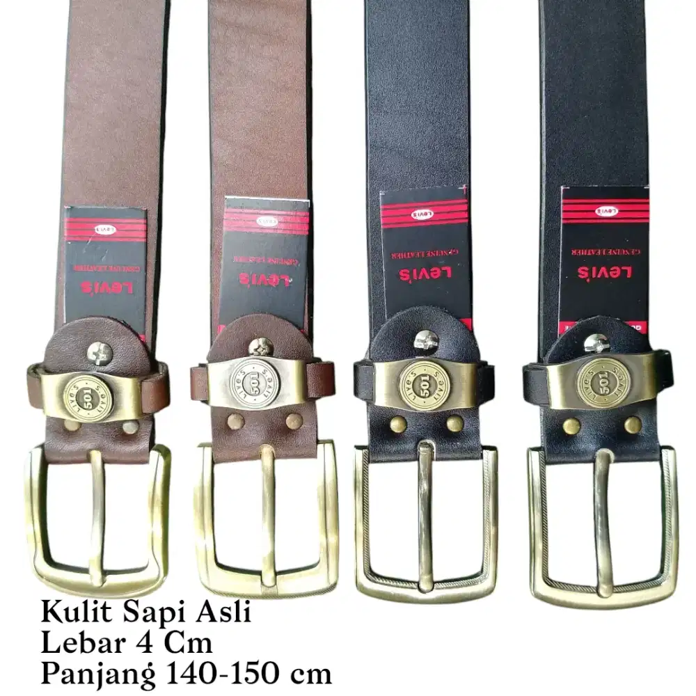 Sabuk Kulit Sapi Pria Jumbo