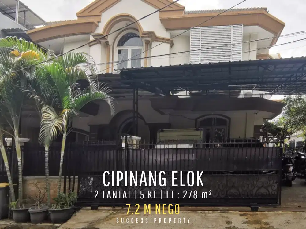 Rumah 2 Lantai Cipinang Elok Jatinegara Siap Huni & Bebas Banjir