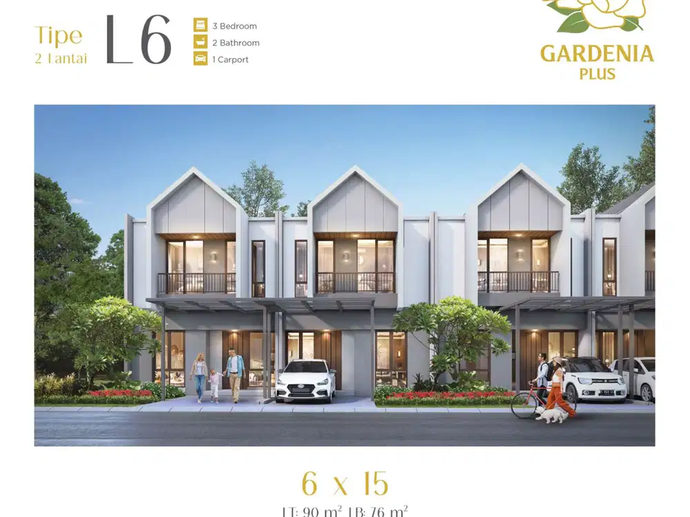 JUAL Rumah Baru Paramount Petals Ukuran 6x15 Bisa KPR  Cash Bertahap