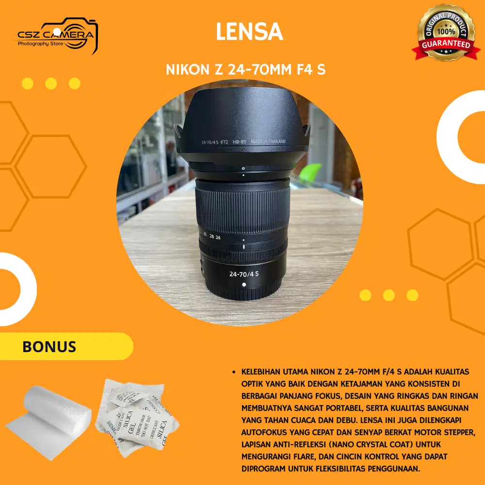Nikon Z 24-70mm F4 S Bergaransi