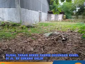 Dijual Tanah Bekas Pabrik Gulungan Kabel di Jl. Ry Cukang Galih