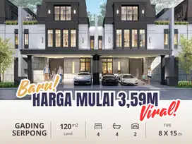 Rumah Baru di Gading Serpong cuman 3M'an lebar 8x15 m