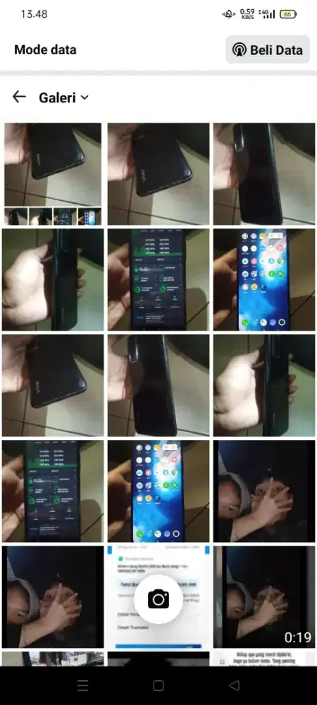 jual handpone Vivo Y15 2020 RAM 8/128 4g