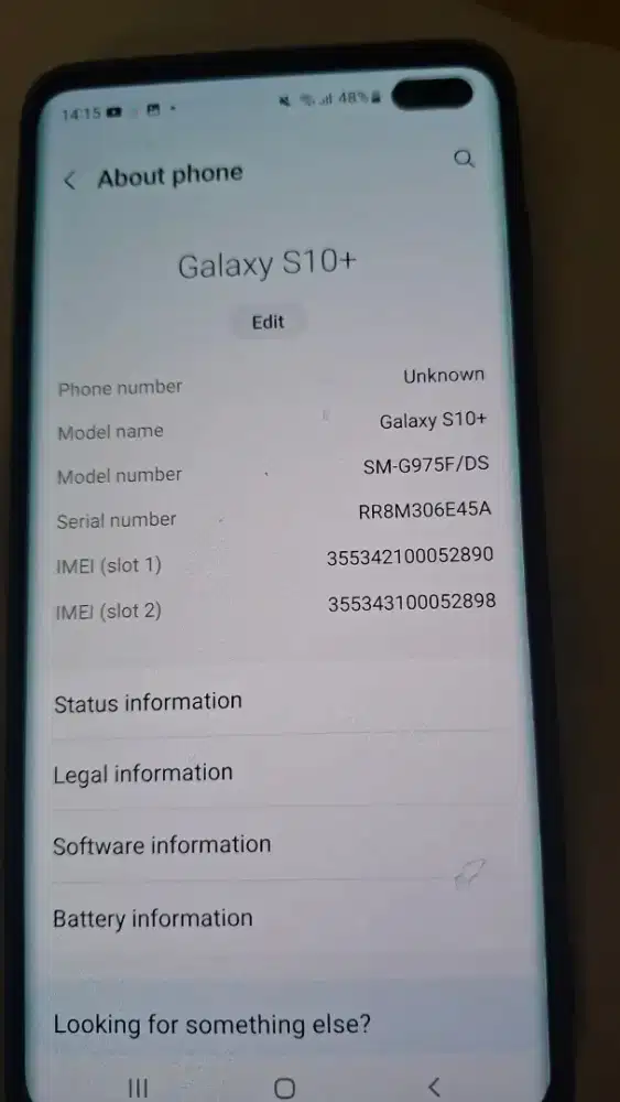 Samsung Galaxy S10+ second