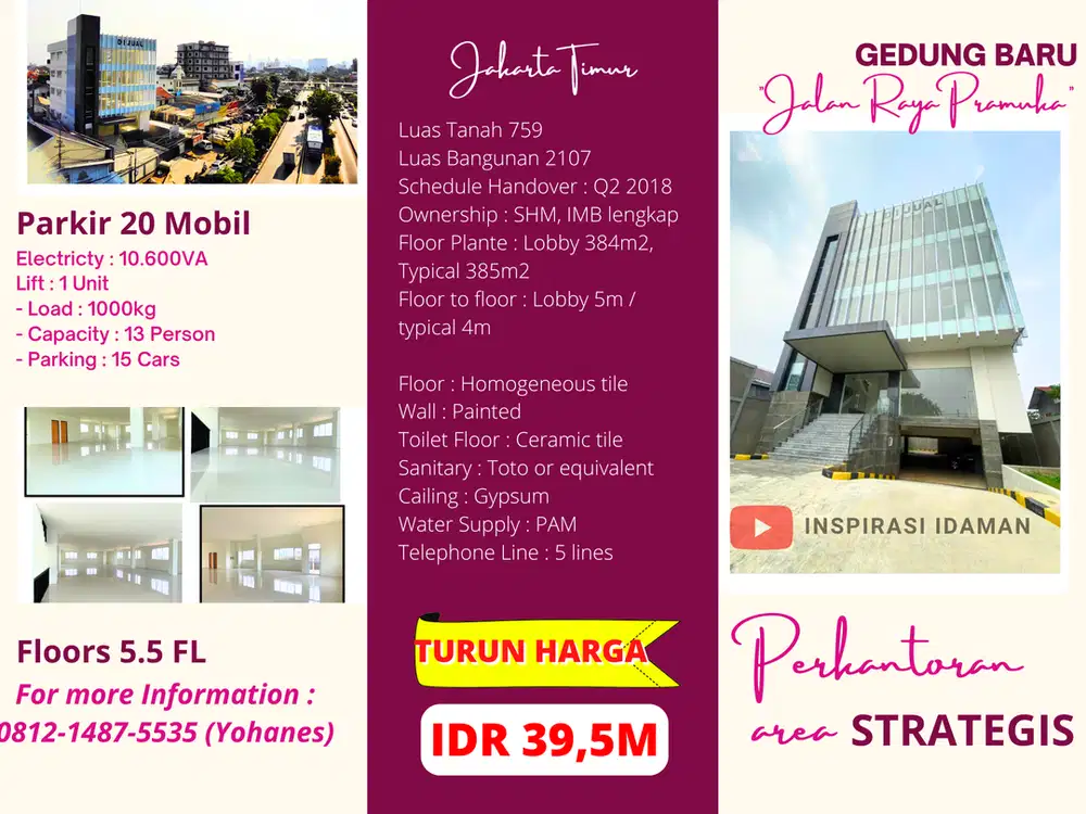 Gedung Baru Perkantoran Area Strategis Jakarta Timur