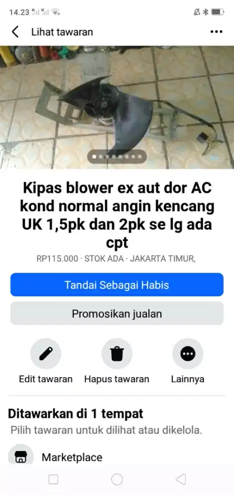 Kipas blower ex autdor AC kond normal spt baru cpt dpt murah sj deh