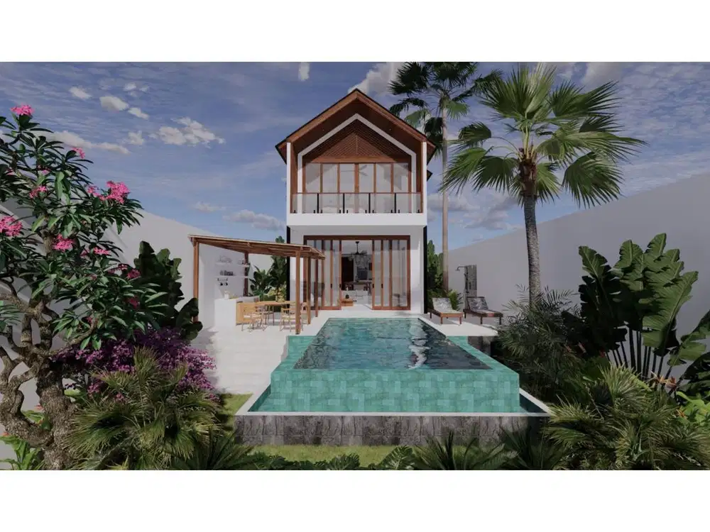 Villa 2 Kamar Tidur dengan Desain Modern Elegan di Cepaka
