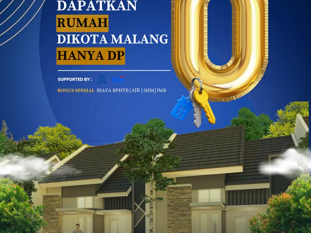 Rumah mewah modern 1 lantai kedungkandang kota malang