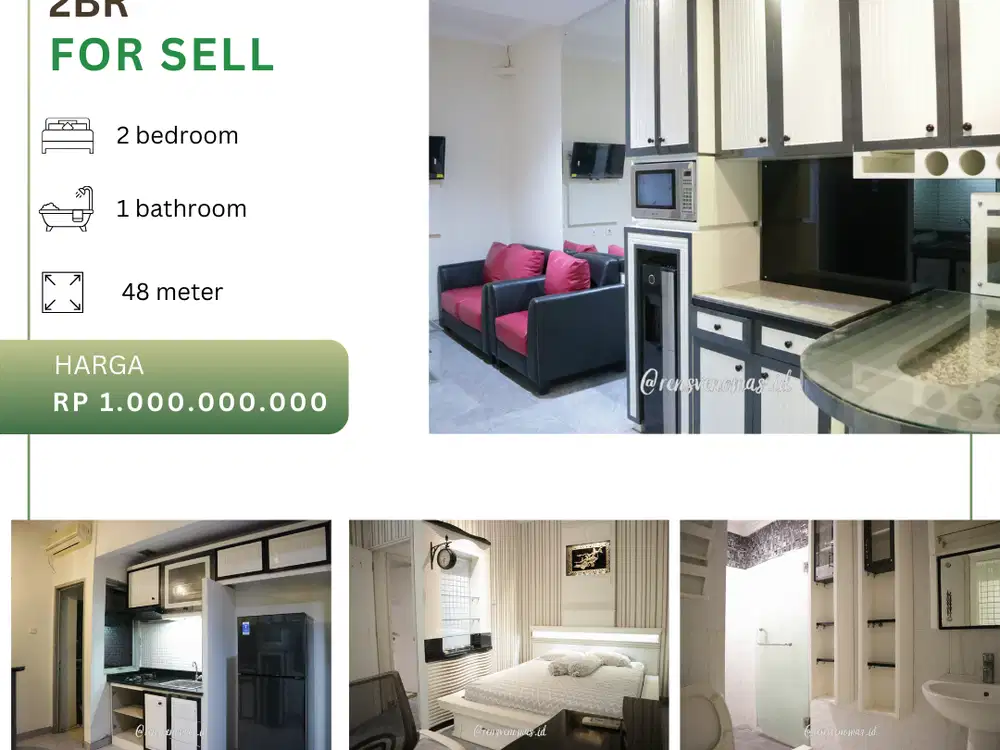 Dijual Apartement Sudirman Park 2BR Full Furnished Lantai Tinggi