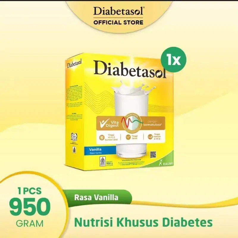 Diabetasol Jumbo 950gram Vanilla EXP Desember 2026 Promoo
