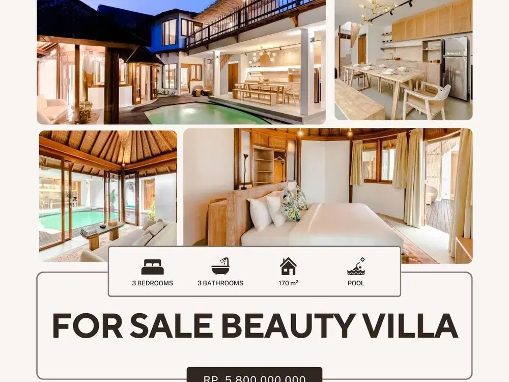 Dijual Villa Lokasi Berawa Canggu Dekat Dengan Finn Club