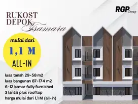 Depok Dijual Rumah Unit Kosan 3-lt Plus Rooftop Kawasan UI