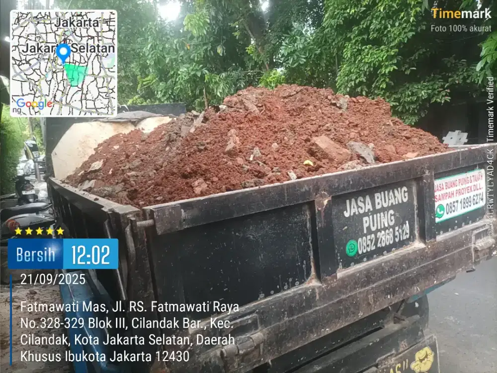 Jasa buang puing dan sampah proyek