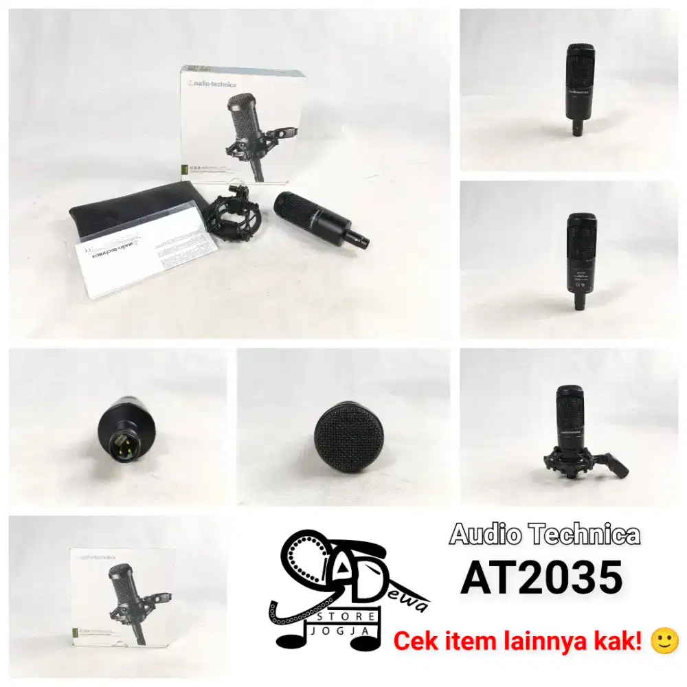 AT 2035 MIC CONDENSER AUDIO TECHNICA CONDENSOR MICROPHONE AT2035
