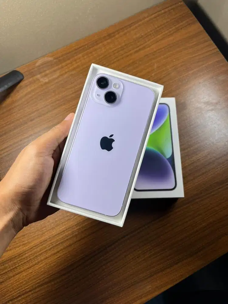 Iphone 14 128gb iBox purple. Terima tukar tambah