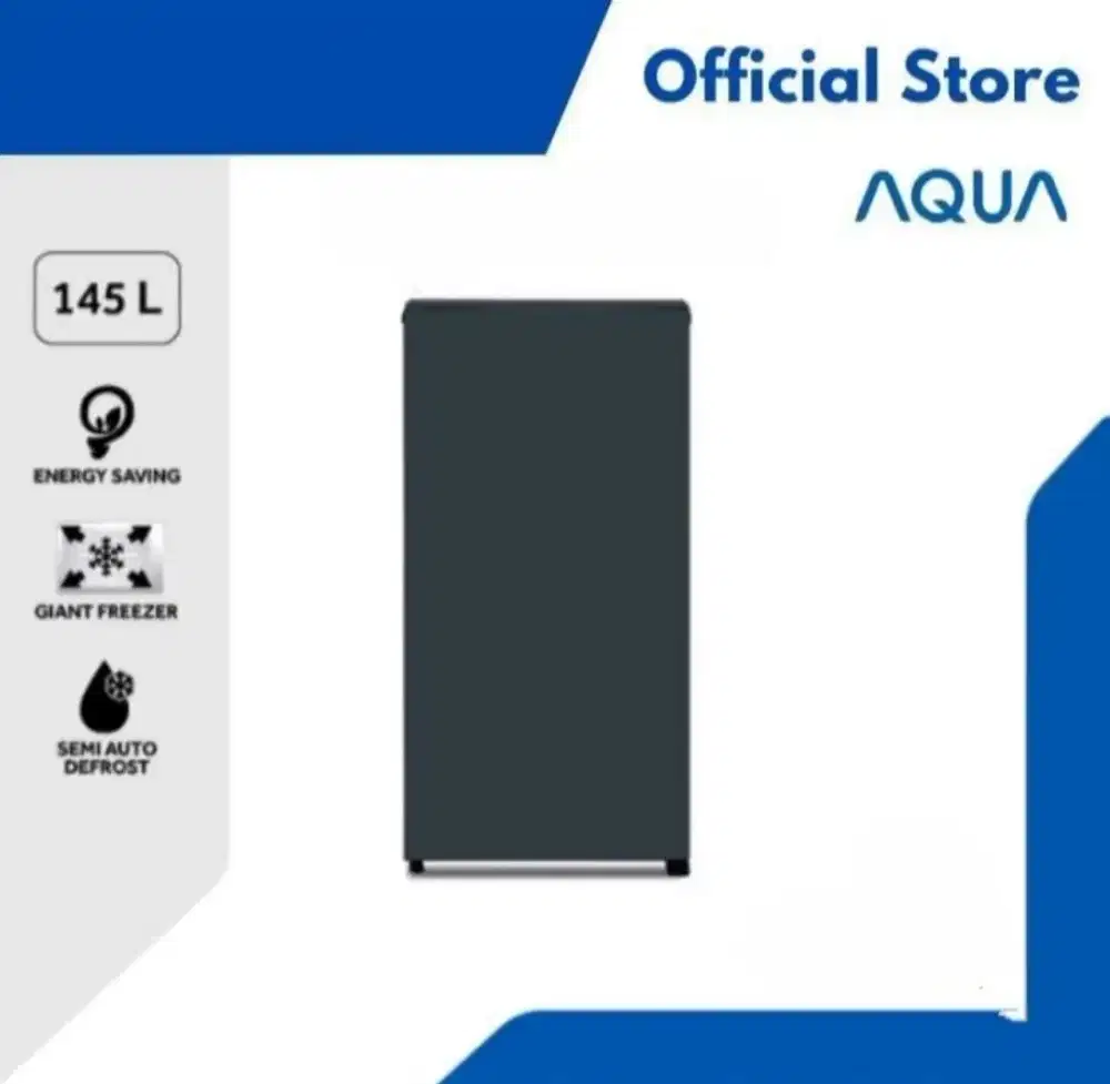 KULKAS 1 PINTU AQUA AQR-D185 POLOS