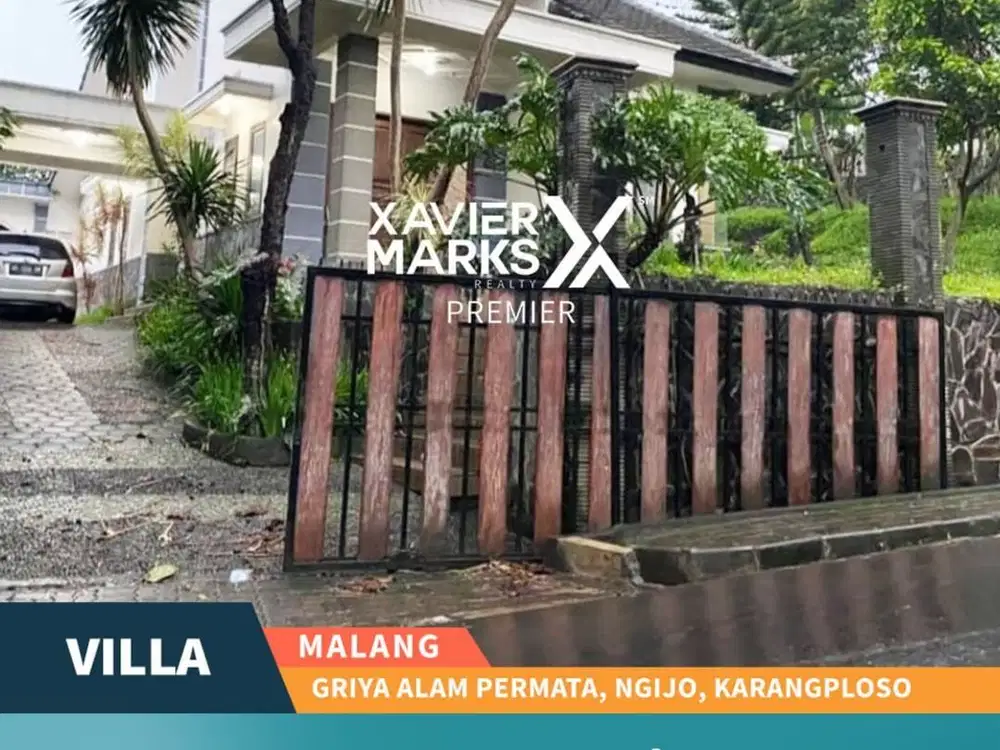 Villa dan Tanah Luas Dekat Ke Batu di Griya Alam Permata